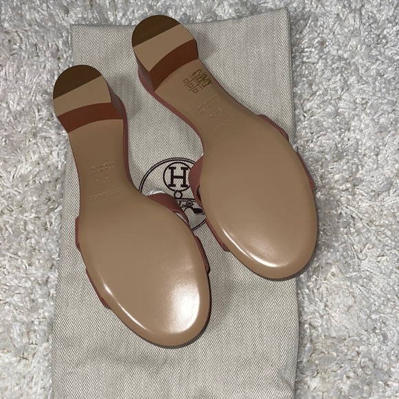 HermÃ¨s Oasis Rose Aube with Glitters Sandal 37 - Klueles